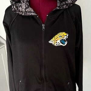 NFL Black Bomber Jacket with Jaguar Logo..Full zip size med